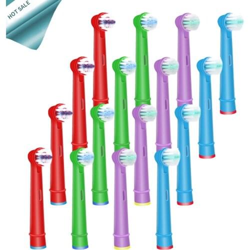 16/20pcs Replacement Kids Children Tooth Brush Heads For Oral B EB-10A Pro-Health Stages Electric Toothbrush Oral Care, 3D Excel