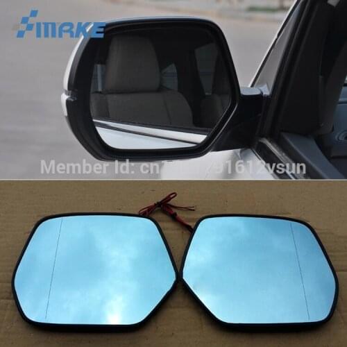 SmRKE 2Pcs For Honda CRV Rearview Mirror Blue Glasses Wide Angle Led Turn Signals light Power Heating
