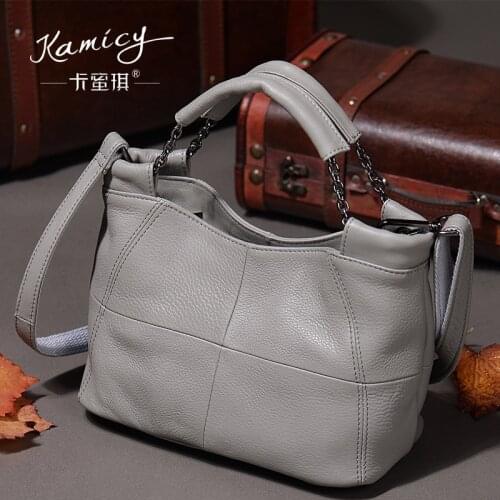 100% Guarantee Soft Natural Cow Leather Women Messenger Bags Casual Chain Shoulder Bag Small Genuine Leather Women Handbags