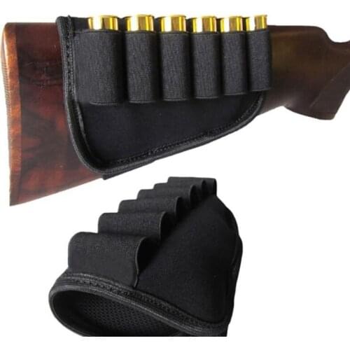 Tactical 6 Round Shell Holder Military Airsoft Bullet Carrier Pouch 12/20 Bullet Buttstock Shell Carrier Hunting Accessories