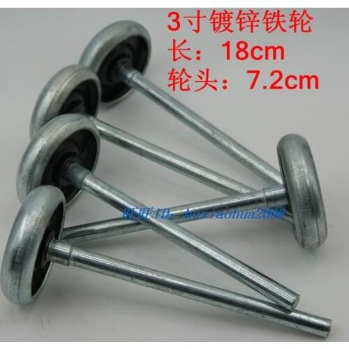 Lengthen metal wheel/roller for door/window galvanized iron pulley 18 cm long wheel 7.2 cm Dia garage door roller