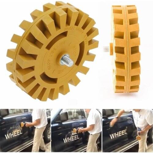4 inch 100MM Universal Rubber Eraser Wheel For Remove Car Glue Adhesive Sticker Polishing Tool Pneumatic Degumming Disc