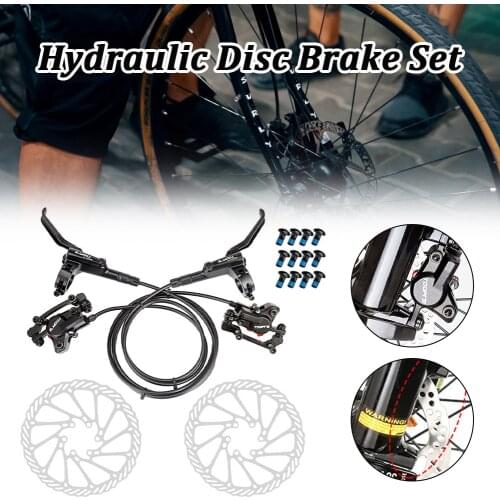 Bicycle Brake MTB Hydraulic Oil Disc Brake Dual Pads Right Front Left Rear 160mm Rotor Bike Hydraulic Brake Bicycle Accessories