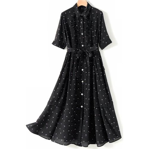 2021 summer womens fashion French romantic elegance floral printing silk x long Beach Travel dress one piece