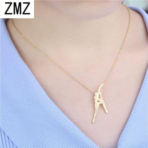 ZMZ 50pcs/lot 2018 Europe/US popular minimalist skater boy pendant link chain creative cute outdoor sports jewelry necklace