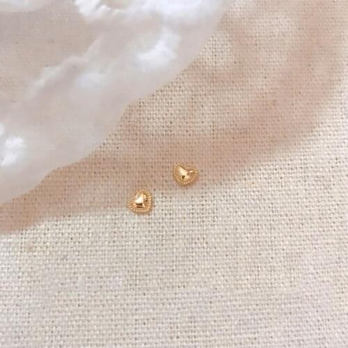 2021Trend 925 Sterling Silver Plated 14k Gold Glossy Love Earrings Female Simple Fashion Wedding Jewelry Accessories