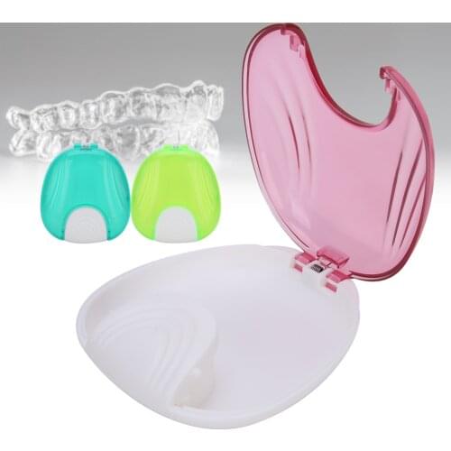 3Colors Orthodontic Retainer Case Portable Adult Waterproof Denture Box Storage Container Dustproof Waterproof Anti-fall Durable