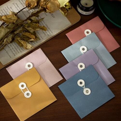 4pcs/Pack 4 Designs Romantic Simple Envelopes Stationary Storage Bag Office Supplies Creative Invitation Gift Envelopes