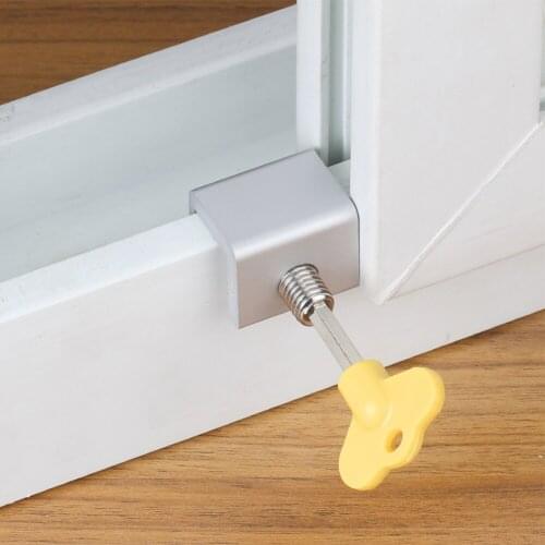 NICEYARD Aluminum Restrictor Door Window Lock Safety Key Lock For Children Security Anti-theft Window Cable Limit