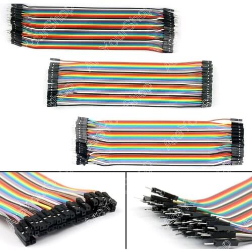 Areyourshop 120Pcs Dupont Wire Male To Male + Male To Female + Female To Female Jumper Cable for Breadboard New Arrival