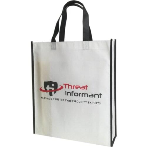 Custom White Non Woven Shopping Bags for Shoes Clothing Packing Eco-friendly Promotional Gift Fabric Handle Bags with Logo