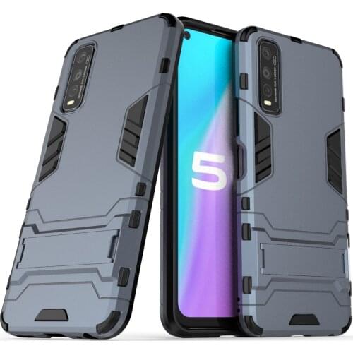 Kickstand Armor Case for Vivo Y12S Y11S Y15 Y17 Y19 Y20S Y20i Y85 Hard PC+ Silicone Cover Vivo Y31 Y30 Y50 Y51A Y91 Y70S Bumper