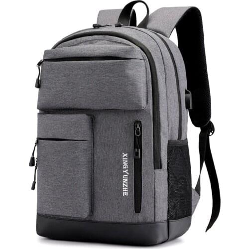 New business leisure computer bag USB charging backpack large capacity waterproof student school bag