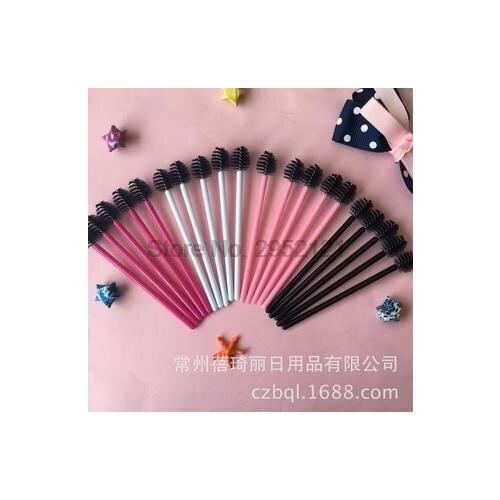 By dhl or ems 50sets 100pcs/set 4 Colors Nylon Eyelash Brushes Apple Shape Eyelash Extension Makeup Tools Wholesale