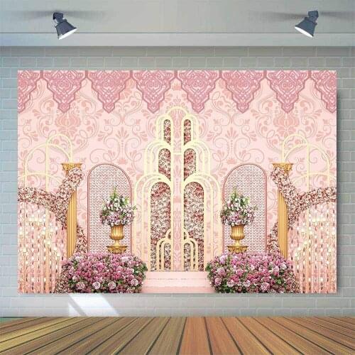 Newborn Baby Shower Backdrop for Photography Garden Art Background for Photo Booth Studio Photographic Video Dessert Table Prop