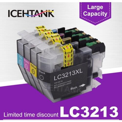 ICEHTANK Full Ink LC 3213 Compatible ink cartridge LC-3213 for Brother DCP-J772DW DCP-J774DW MFC-J890DW MFC-J895DW Printers