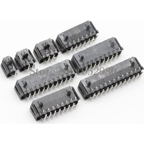 50PCS 5557 Pin Header 3.0mm Connector 2/4/6/8/10/12/14/16/18/20/22/24P Right Angle 90 Degree Black Automotive Conenctor
