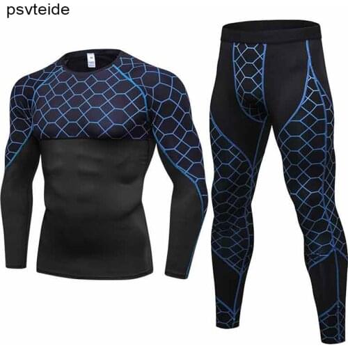 Sweat Suit Garment bodybuilding Suits Running sets Fitness Yoga Sets Compression Rashguard Athlet Tracksuits Sport Set for Men