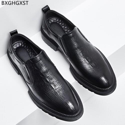 Loafers Crocodile Leather Shoes for Man 2021 Casual Business Shoes Men Black Designer Shoes Men High Quality Chaussure De Homme