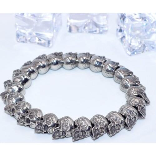 Cool Punk Adjustable Skull Bracelet for Mens High Quality Personality Trend Jewelry