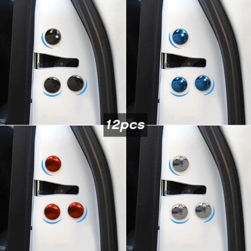 12PCS Aluminum alloy Car Door Lock Screw Cap Protection Cover Door Anti - Rust Screw Cap Universal Waterproof Door Screw Cover