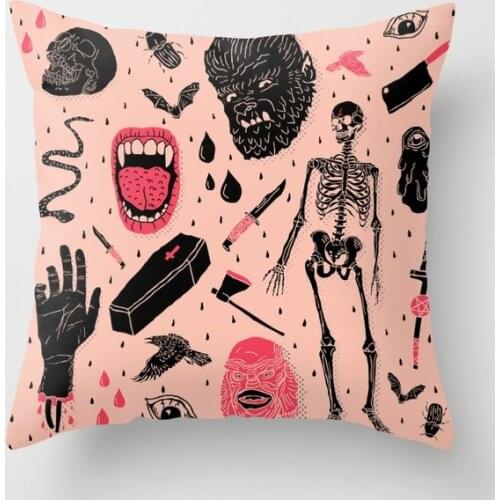 Spoof cartoon pillow living room sofa cushion cover car office waist support nap pillow bedside back cushion