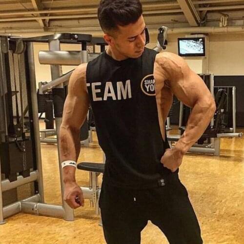 Mens 2021 Summer new gyms Fitness bodybuilding Tank Tops workout clothing cotton male sleeveless Sling shirt Vest undershirt