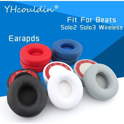 YHcouldin Earpads For Beats Solo 2 3 Solo3 Solo2 Wireless Headphone Replacement Headphones Earpad Covers