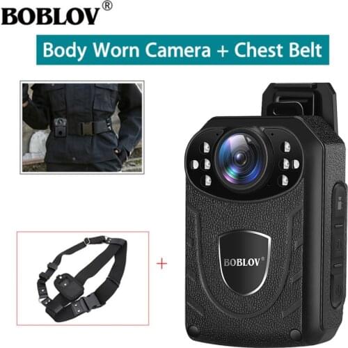 Boblov KJ21 Body Worn Camera WIth Chest Belt 1296P DVR Video Security Cam IR Night Vision Wearable Mini Camcorders police camera