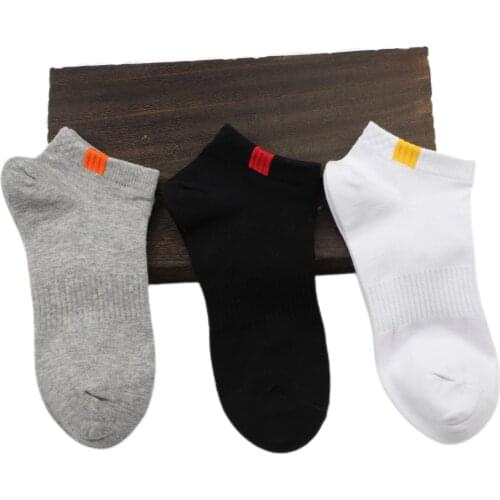 ZOYIKIO Brand 3 Pairs of Mens Socks Spring and Autumn Thin Socks Plain Boat Socks Deodorant 90016125
