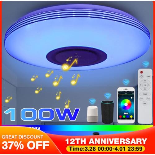 100W WiFi APP Intelligent Control Modern RGB LED Ceiling Light Home Lighting bluetooth Music Light Bedroom Smart Ceiling Lamp
