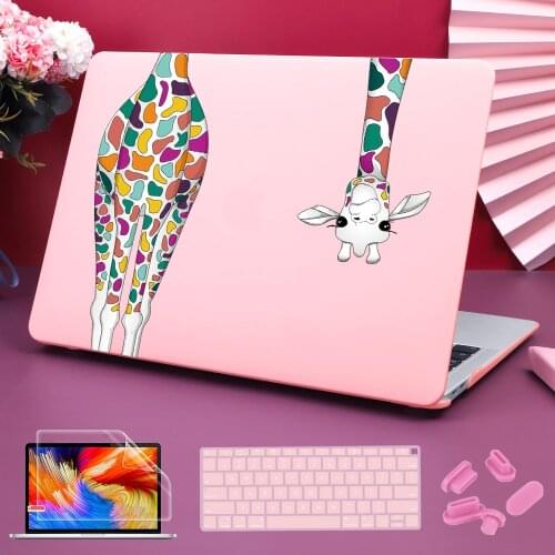Redlai for MacBook Air Pro Retina 11 12 13 15 16 inch 2020 A2251 A2289 A2179 A2338 A2337 Matte Colorful Giraffe Hard Shell Cover