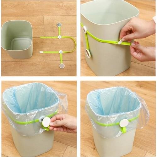 Kapmore 1PCS Trash Can Band Silicone Adjustable Magnet Litter Box Band Garbage Band For Home And Office Tool