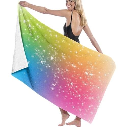 Towel luxury super absorbent and quick-drying super large bath towelRainbow Tie-dye super soft hotel bath towel
