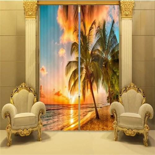 Customized Scenery Luxury 3D Blackout Window Curtain Drapes For Living room Bed room Hotel Wall Tapestry Cortinas