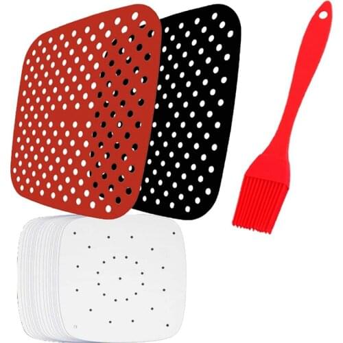 Silicone Mat Kitchen Accessories Air Fryer Non-Stick Baking Mat Pastry Tools Accessories Bakeware Oil Mats