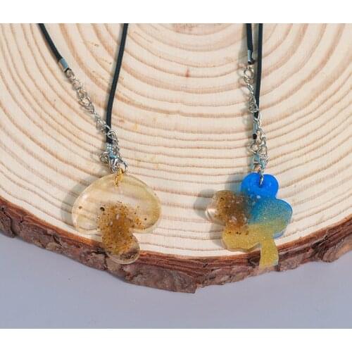 DIY Silicone Cute Mushroom Clouds Cartoon Pendant Mold Handmade Mirror Jewelry Necklace Molds Resin Craft Making Accessaries