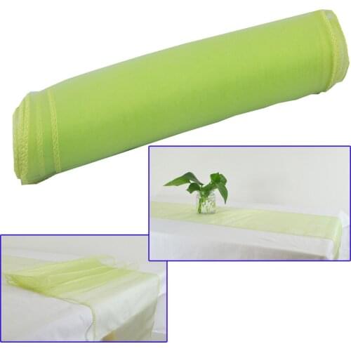 Organza Table Runner Crystal Tulle Plum Sheer Table Cloth For Bow Swag Wedding Baby Shower Party Banquet Decor Table Runners