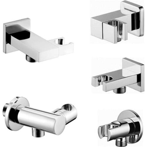 Soild Brass Handheld Shower Spray Head Holder Bracket Wall Mount for Bathroom Hand Sprayer Wand Poilsh Chrome SH01