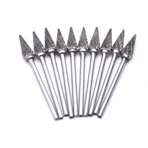 10pcs M6 Dental Grinding Heads Dentistry Equipment Tungsten Steel Carbide Burs Drills Teeth Polishing & Smoothing Dentist Tools