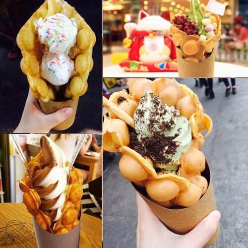 50pcs Kraft paper snack fries egg cake packaging cups disposable chicken nuggets paper cup party favor creative food cup