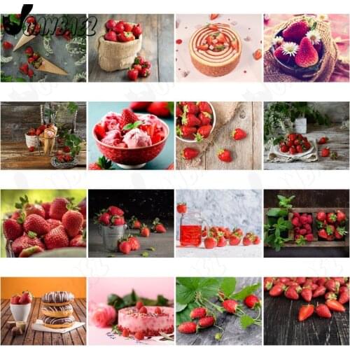 Delicious Strawberry Cake Diamond Painting 5D Diy Wall Art Fresh Fruit Diamond Inlaid Home Room Decoration Accessories