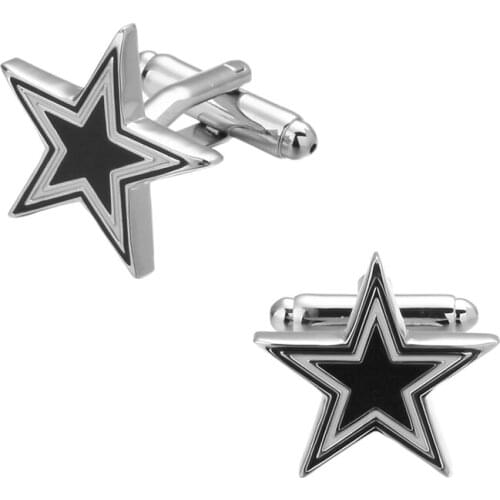 High quality mens wedding Cufflinks Blue star Cufflinks 5 pairs of packaging for sale