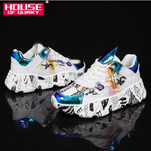 Autumn Vulcanized Shoes Woman Breathable Round Head Sneakers Women Lace Up Platform Casual Shoes Ladies Spring Running Shoes