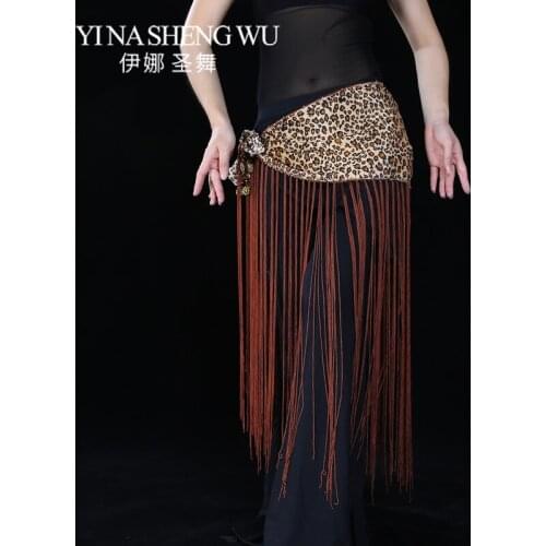 New arrivals women tribal tassel belly dance hip belt belly dance practice accessories Leopard tassels hip scarf India Egypt