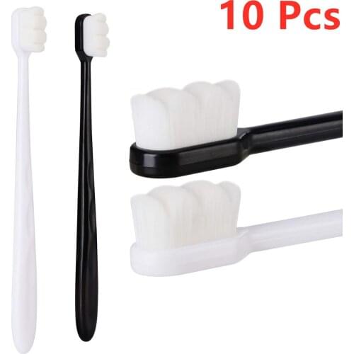 10 Pcs, Ultra Soft-Bristled Adult Children Toothbrush Micro-Nano 20000 Floss Bristle Good Cleaning Effect for Sensitive Teeth