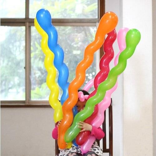 100pcs Wedding Latex Balloons Screw Twisted Spiral Thickening Long Balloon Party Supplies Strip Shape Balloon Toys for girls 9Z