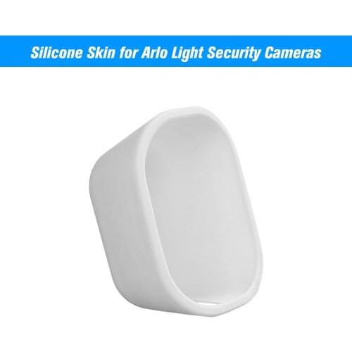 2 Pack Silicone Skin for Arlo Light Security Cameras Weatherproof UV-resistant Case Black / White