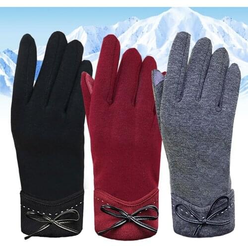 23cm Polyester Winter Full Finger Gloves Windproof Waterproof Internal Plush Touch Screen Mittens For Outdoor sports Driving,ski