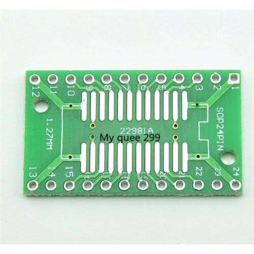 50PCS The adapter plate SOP24 SSOP24 TSSOP24 patch is directly inserted into DIP 0.65/1.27mm